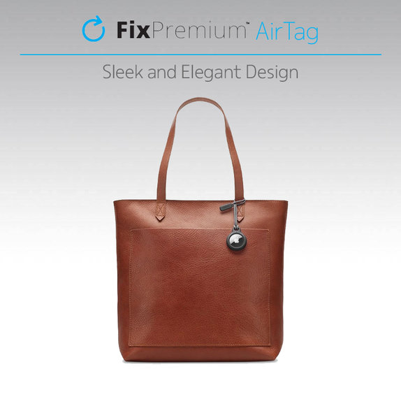 FixPremium - Lanyard Tasche für AirTag, schwarz
