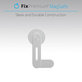 FixPremium - MagSafe iPhone Halterung für Notebook, silber