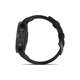 FixPremium - Lederarmband für Garmin (QuickFit 22mm), schwarz
