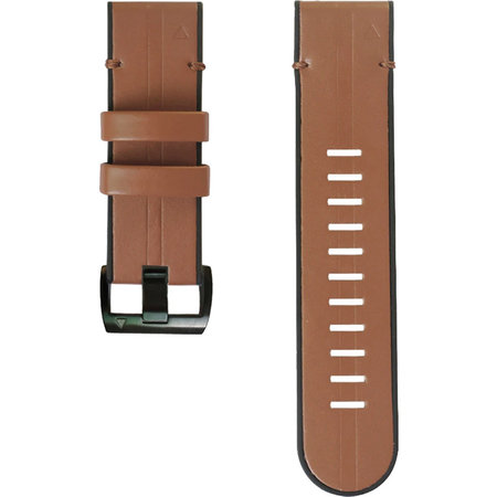 FixPremium - Lederarmband für Garmin (QuickFit 22mm), hellbraun