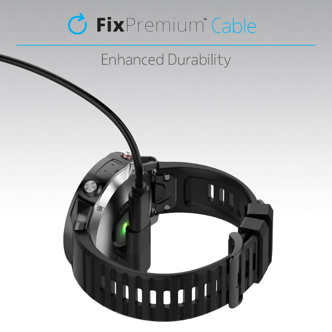 FixPremium - USB-C auf Garmin Stecker Reduzierstück für Watch, schwarz