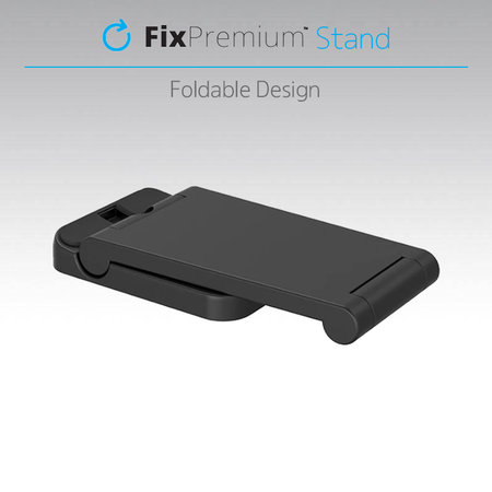 FixPremium - Faltbarer 3in1 Ständer für iPhone, Apple Watch und AirPods, schwarz
