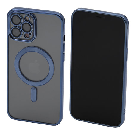 FixPremium - Kristall Hülle mit MagSafe für iPhone 12 Pro Max, blau