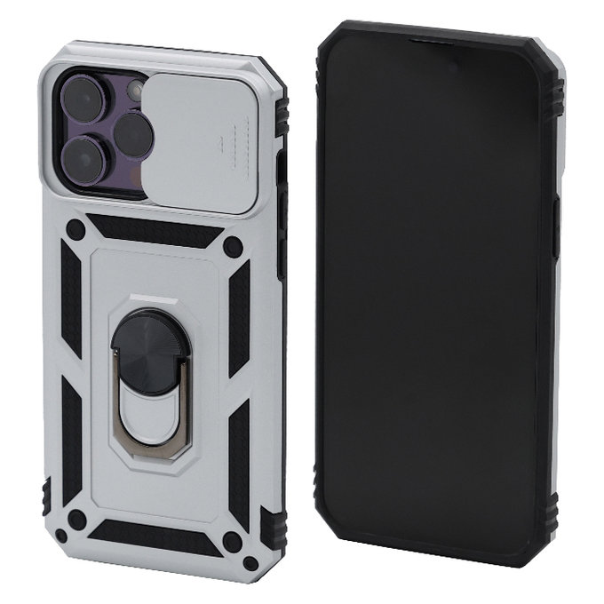 FixPremium - CamShield Hülle für iPhone 13 Pro Max, weiß