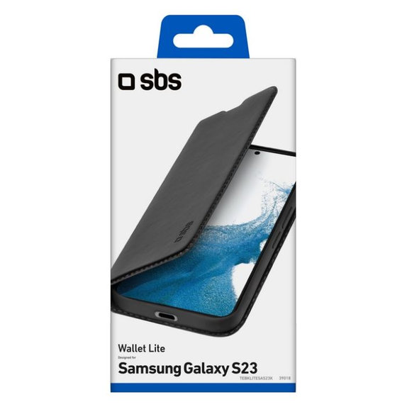 SBS - Hülle Book Wallet Lite für Samsung Galaxy S23, schwarz