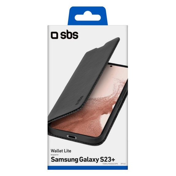 SBS - Hülle Book Wallet Lite für Samsung Galaxy S23+, schwarz