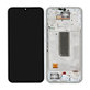Samsung Galaxy A34 5G A346B - LCD Display + Touchscreen Front Glas + Rahmen (Silver) - GH82-31200B, GH82-31201B Genuine Service Pack