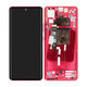 Motorola Edge 30 Fusion - LCD Display + Touchscreen Front Glas + Rahmen (Viva Magenta) - 5D68C22034 Genuine Service Pack