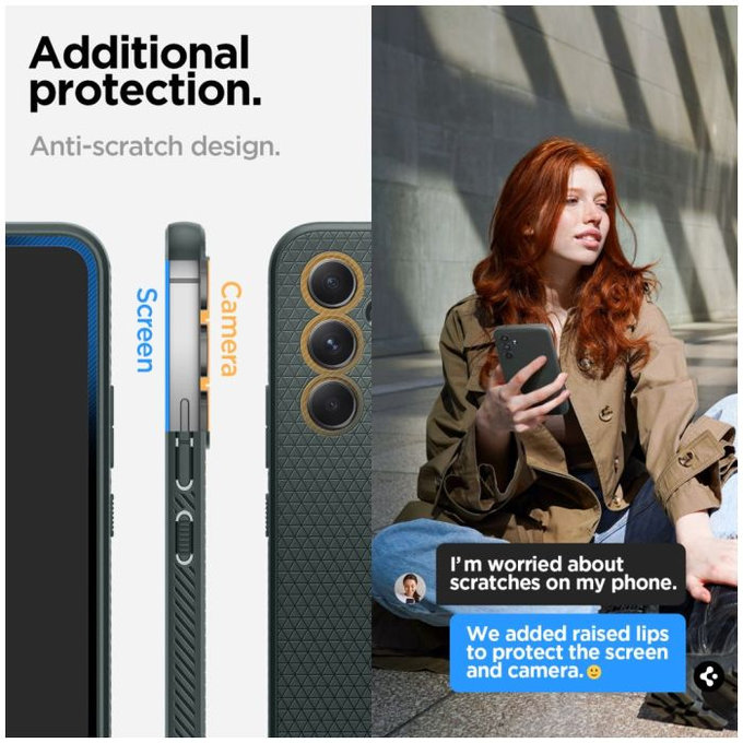 Spigen - Hülle Liquid Air für Samsung Galaxy A54 5G, abyss green