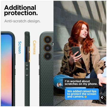 Spigen - Hülle Liquid Air für Samsung Galaxy A34 5G, abyss green