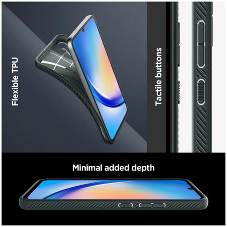 Spigen - Hülle Liquid Air für Samsung Galaxy A34 5G, abyss green