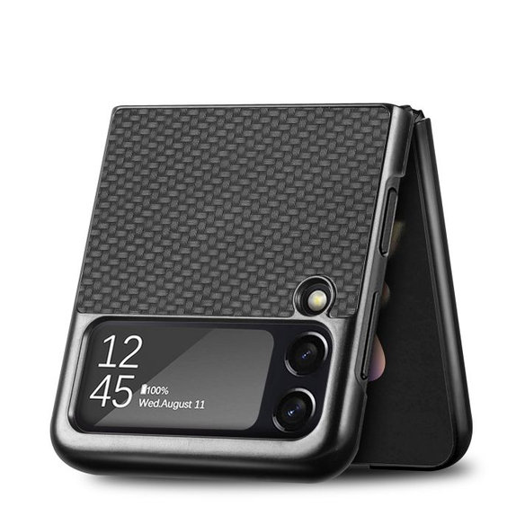 FixPremium - Carbon Hülle für Samsung Galaxy Z Flip 2, schwarz