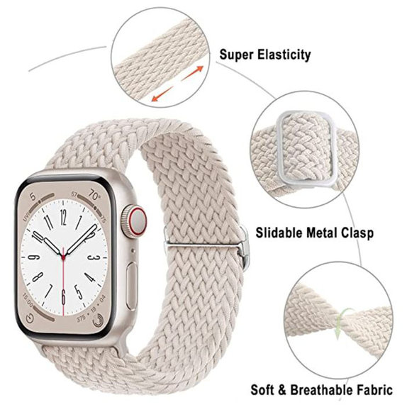 FixPremium - Remienok Solo Loop pre Apple Watch (42, 44, 45 und 49mm), light blue