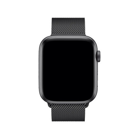 FixPremium - Remienok Milanese Loop pre Apple Watch (42, 44, 45 und 49mm), schwarz