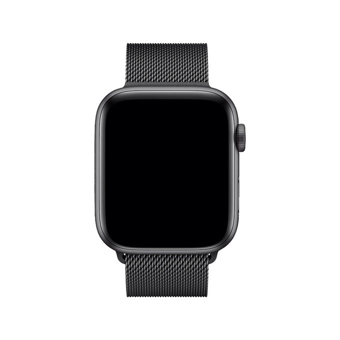 FixPremium - Remienok Milanese Loop pre Apple Watch (42, 44, 45 und 49mm), schwarz
