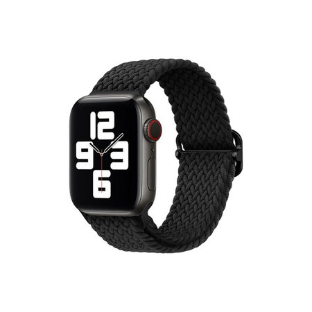 FixPremium - Remienok Solo Loop pre Apple Watch (38, 40 und 41mm), schwarz