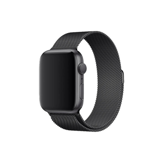 FixPremium - Remienok Milanese Loop pre Apple Watch (38, 40 und 41mm), schwarz
