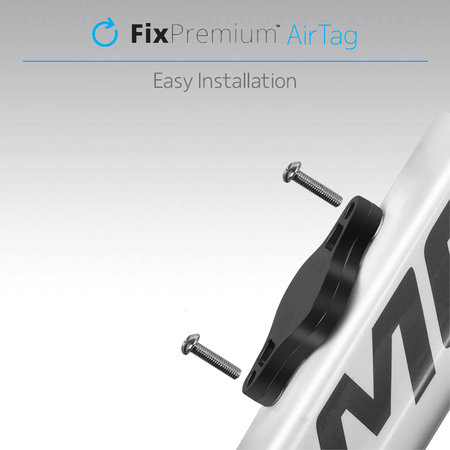 FixPremium - Halter für Apple AirTag auf einem Fahrrad, schwarz