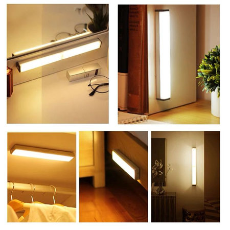 FixPremium - LED-Nachtlicht mit Bewegungssensor (kaltes Weiß), (0.3m), weiß