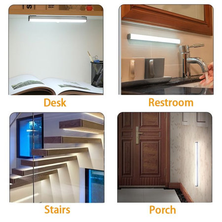 FixPremium - LED-Nachtlicht mit Bewegungssensor (kaltes Weiß), (0.2m), weiß