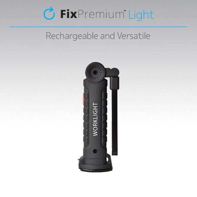 FixPremium - LED Camping-Taschenlampe, schwarz