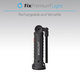 FixPremium - LED Camping-Taschenlampe, schwarz
