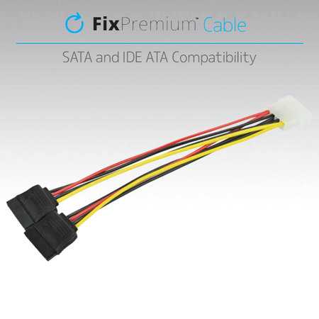 FixPremium - Stromkabel - IDE ATA / 2x SATA