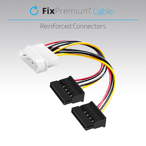 FixPremium - Stromkabel - IDE ATA / 2x SATA