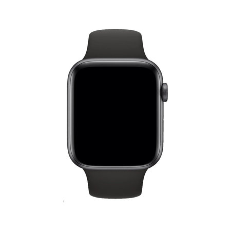 FixPremium - Silikonarmband für Apple Watch (42, 44, 45 und 49mm), schwarz