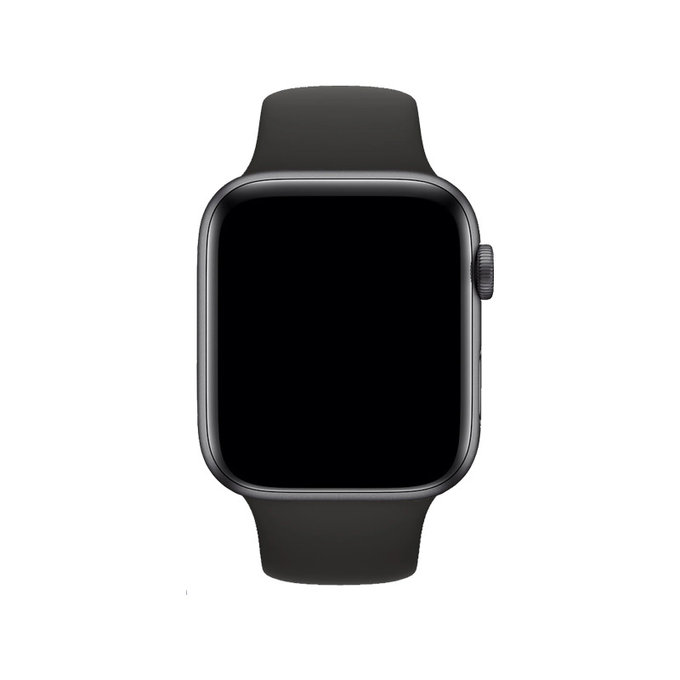 FixPremium - Silikonarmband für Apple Watch (42, 44, 45 und 49mm), schwarz