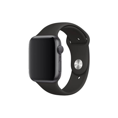 FixPremium - Silikonarmband für Apple Watch (42, 44, 45 und 49mm), schwarz