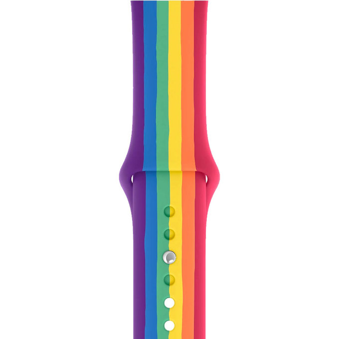FixPremium - Silikonarmband für Apple Watch (42, 44, 45 und 49mm), pride
