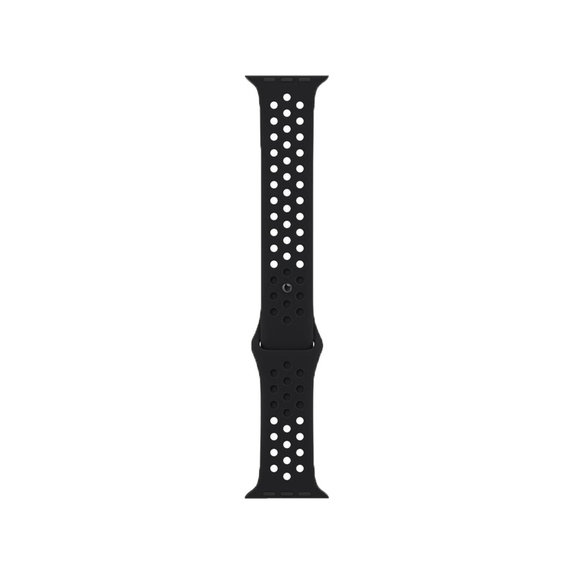FixPremium - Sport Silikonarmband für Apple Watch (42, 44, 45 und 49mm), schwarz