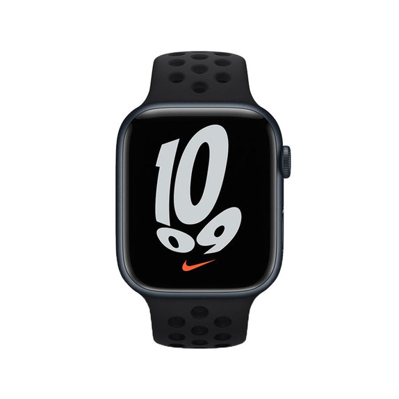 FixPremium - Sport Silikonarmband für Apple Watch (42, 44, 45 und 49mm), schwarz