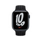 FixPremium - Sport Silikonarmband für Apple Watch (42, 44, 45 und 49mm), schwarz
