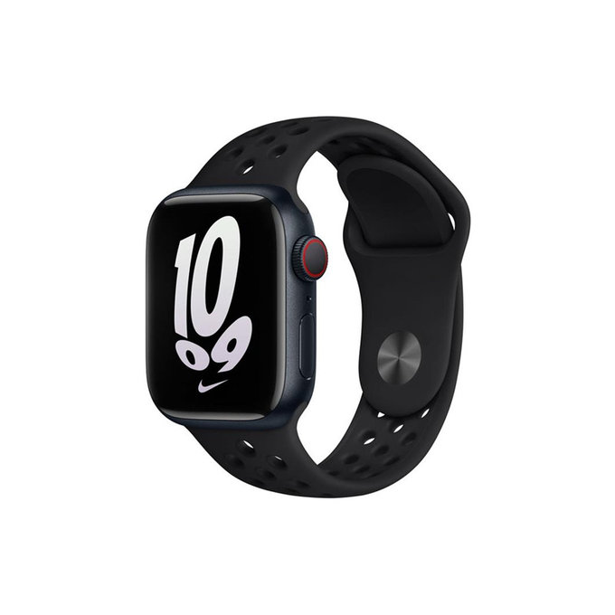 FixPremium - Sport Silikonarmband für Apple Watch (38, 40 und 41mm), schwarz