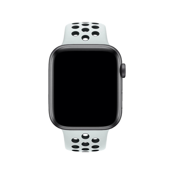 FixPremium - Sport Silikonarmband für Apple Watch (42, 44, 45 und 49mm), weiß