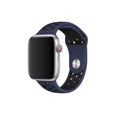 FixPremium - Sport Silikonarmband für Apple Watch (42, 44, 45 und 49mm), blau
