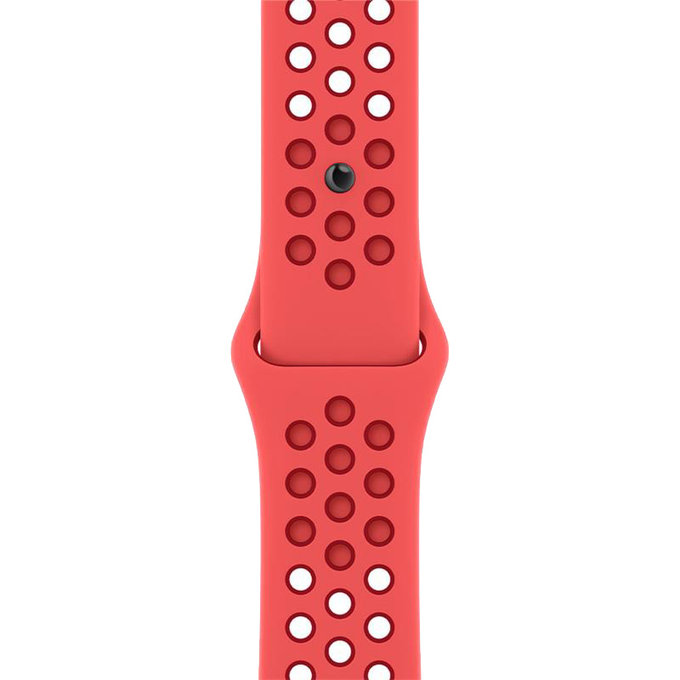 FixPremium - Sport Silikonarmband für Apple Watch (42, 44, 45 und 49mm), rot
