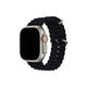 FixPremium - Armband Ocean Loop für Apple Watch (42, 44, 45 und 49mm), schwarz