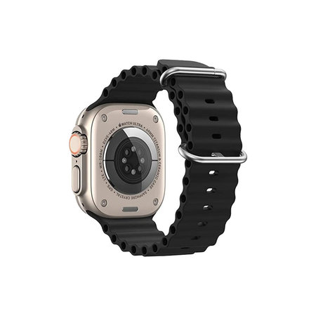 FixPremium - Armband Ocean Loop für Apple Watch (38, 40 und 41mm), schwarz