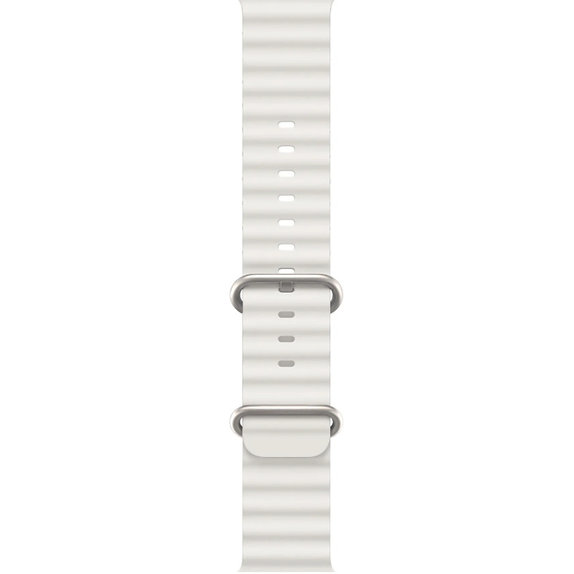 FixPremium - Armband Ocean Loop für Apple Watch (42, 44, 45 und 49mm), weiß