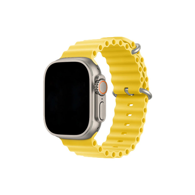 FixPremium - Armband Ocean Loop für Apple Watch (42, 44, 45 und 49mm), žltá