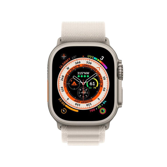 FixPremium - Armband Alpine Loop für Apple Watch (42, 44, 45 und 49mm), starlight