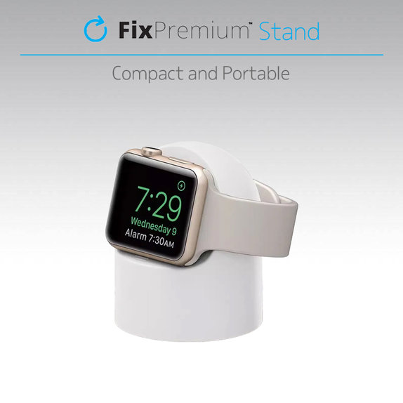 FixPremium - Silikon Stojan für Apple Watch, schwarz