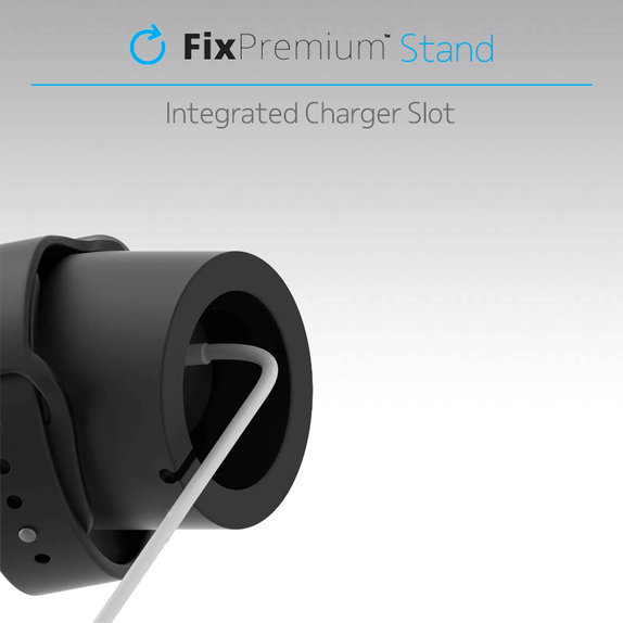 FixPremium - Silikon Stojan für Apple Watch, schwarz