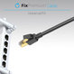 FixPremium - Netzwerkkabel - RJ45 / RJ45 (1m), schwarz
