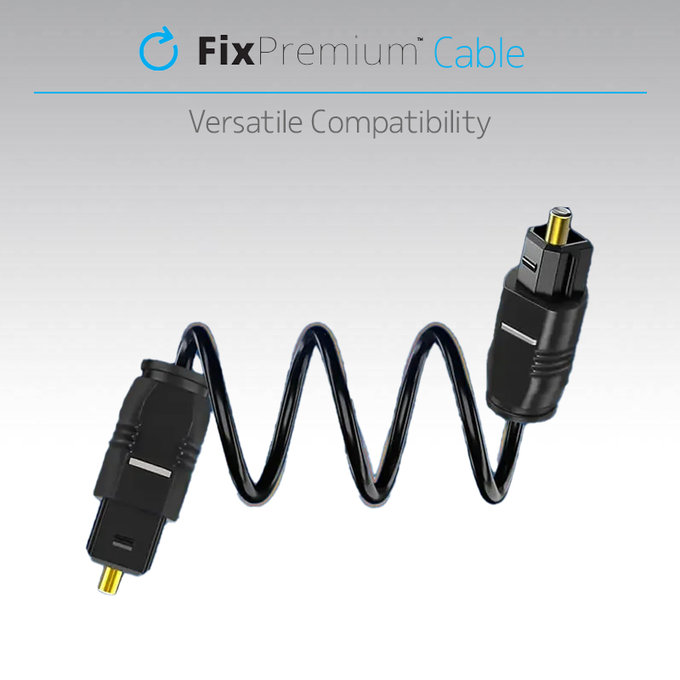 FixPremium - Audio Optisches Kabel (1m), schwarz