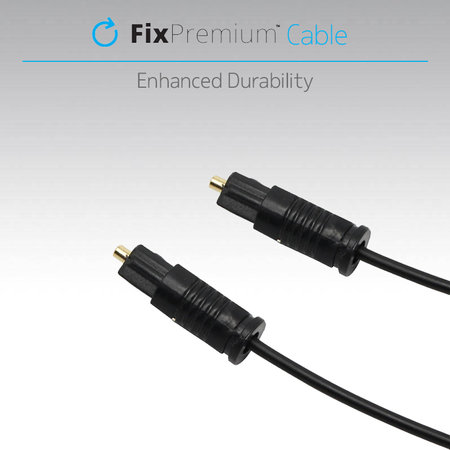 FixPremium - Audio Optisches Kabel (1m), schwarz