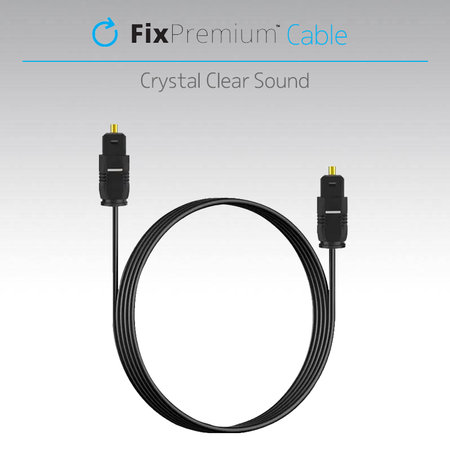 FixPremium - Audio Optisches Kabel (1m), schwarz
